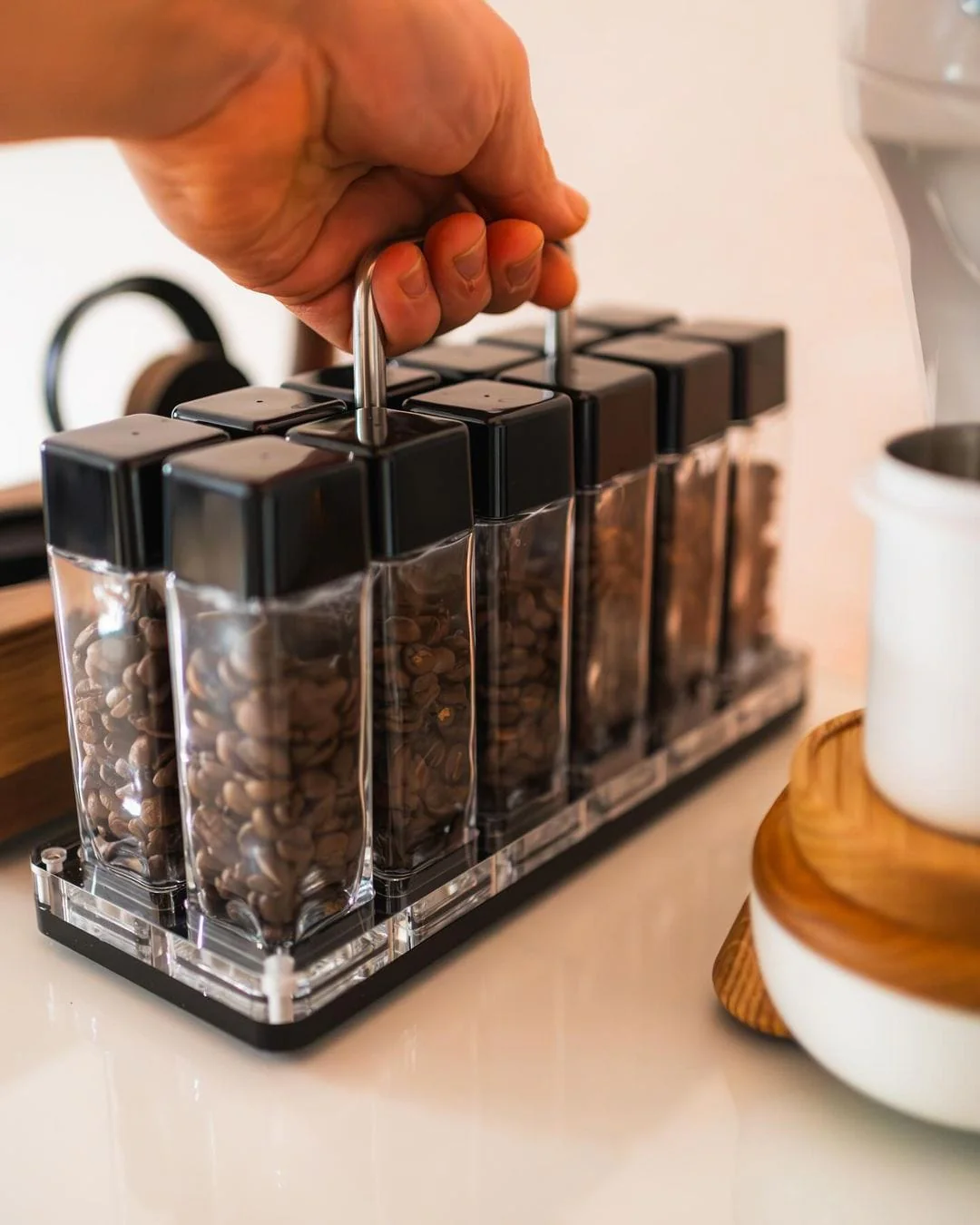 Normcore / 12 TUBES COFFEE BEAN CELLARS WITH STAND - GLASS TUBES - Image 3