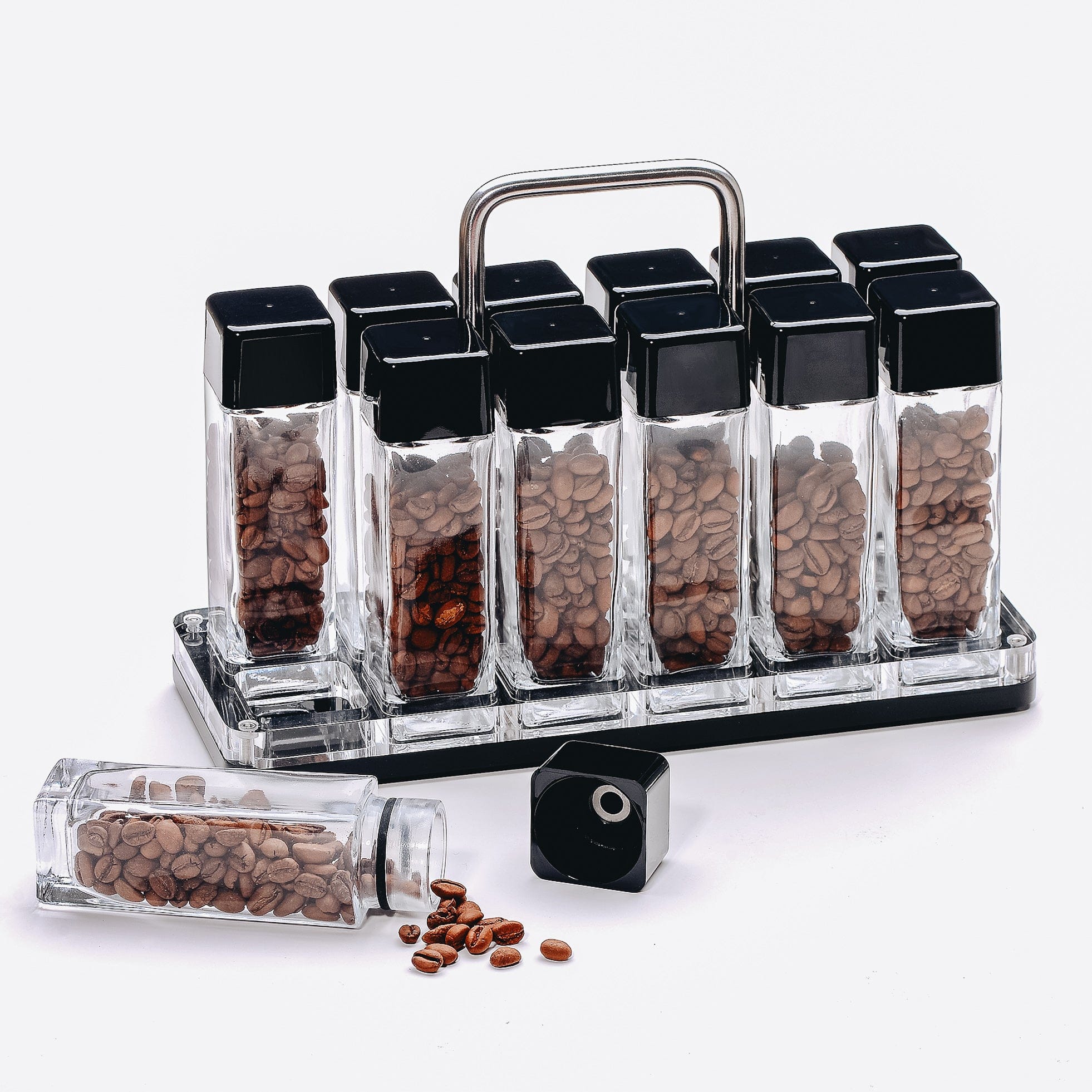 Normcore / 12 TUBES COFFEE BEAN CELLARS WITH STAND - GLASS TUBES - Image 4